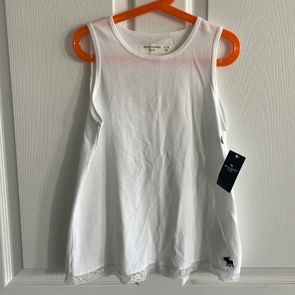 NWT Girls Abercrombie White Tank - Picture 1 of 5